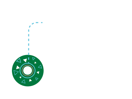 Texte de la bannière à côté de l’illustration d’un cerveau avec une icône de signal de douleur sur fond vert.